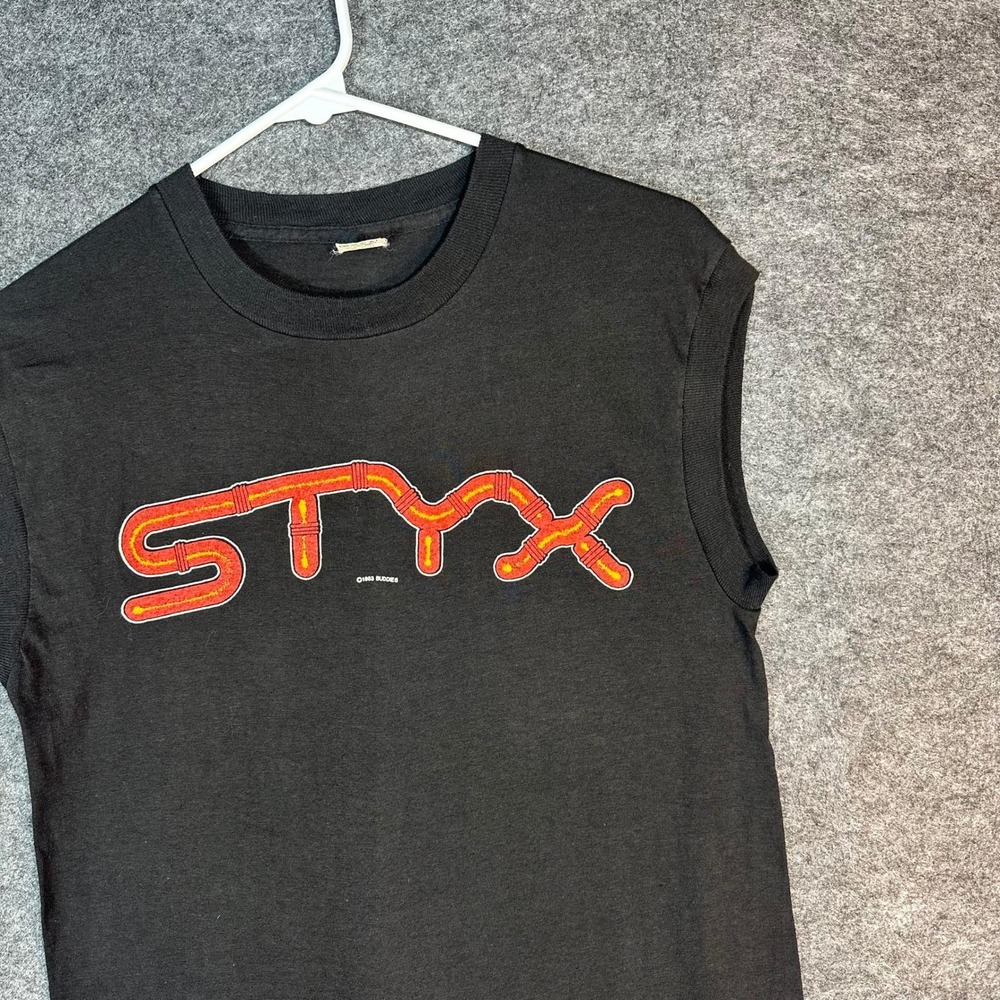 Vintage 1983 STYX Kilroy Was Here Tour Tank Top Single Stitch Hem Mens Medium - Picture 13 of 16